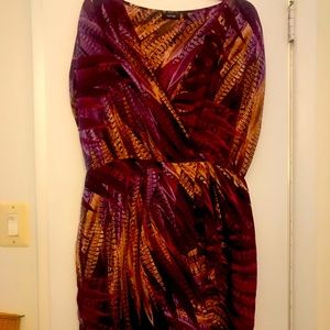 Faux wrap sheath dress